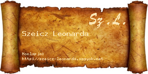 Szeicz Leonarda névjegykártya